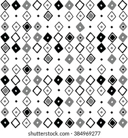 Pattern with rhombus. Geometric pattern with hand drawn rhombus.