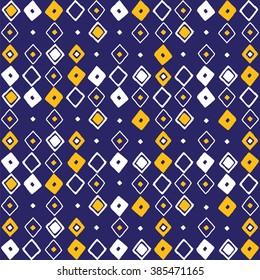 Pattern with rhombus. Geometric pattern with hand drawn rhombus.