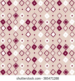 Pattern with rhombus. Geometric pattern with hand drawn rhombus.