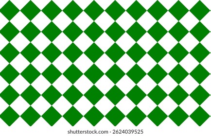 Pattern of rhombuses in dark green color on a white background