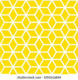 Pattern of rhombuses in yellow color