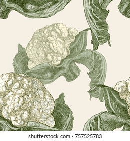 pattern of the ripe cauliflower