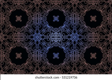 pattern in rococo style, victorian style, in renaissance style, in baroque style. Vector illustration.