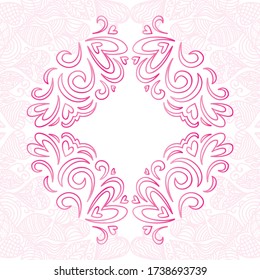 Pattern romantic background of hearts. Vector illustration