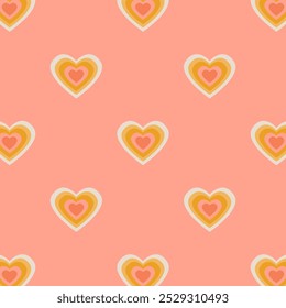 Patrón con corazones tiernos románticos sobre un fondo rosa