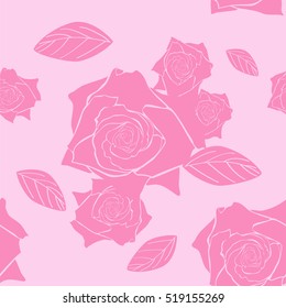pattern. rose flower. vector illustration