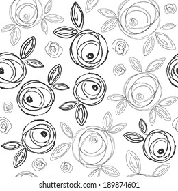 Pattern with roses