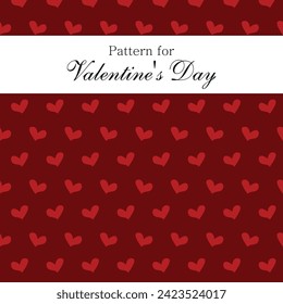 Pattern with roses and hearts for Valentine's Day