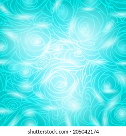Pattern with roses, vector floral illustration.
