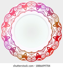 Pattern Of rosette. Vector Illustration. Modern Decorative Floral Color Mandala.