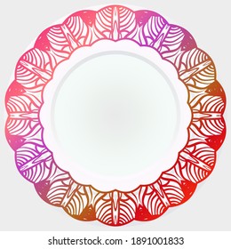 Pattern Of rosette. Vector Illustration. Modern Decorative Floral Color Mandala.
