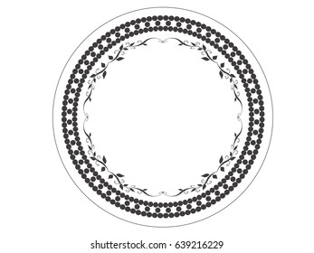 pattern for round frame or on the round plate