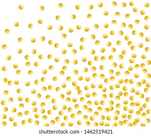 Pattern with round Golden confetti, sequins. Bright festive, festival pattern for party invites, wedding, cards, phone Wallpapers. Vector illustration
