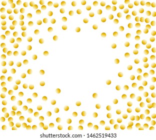 Pattern with round Golden confetti, sequins. Bright festive, festival pattern for party invites, wedding, cards, phone Wallpapers. Vector illustration
