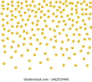 Pattern with round Golden confetti, sequins. Bright festive, festival pattern for party invites, wedding, cards, phone Wallpapers. Vector illustration
