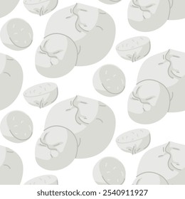 pattern of round pieces of Mozzarella. round pieces of cheese of different sizes on a white. Traditional Italian baby mozzarella cheese. Design for a cafe, restaurant, poster. Colored dairy product