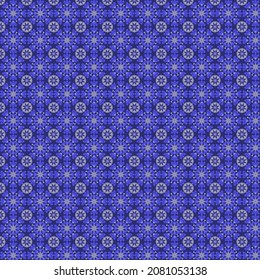A pattern of round stylized floral motifs