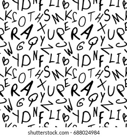 pattern with rounded alphabet letters