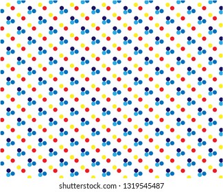 pattern with rounded spots drawn by hand. Simple endless girlish print. Girly vector illustration.