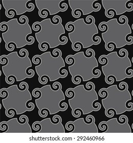 The pattern of rounded torsion elements, seamless vector background.