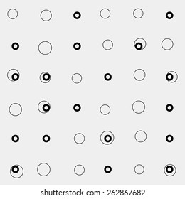 Pattern rounds. Monochrome minimal, geometric. Can be used as wrapping paper or texture for clothes.