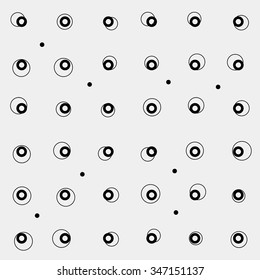 Pattern rounds. Monochrome minimal, geometric. Can be used as wrapping paper or texture for clothes.