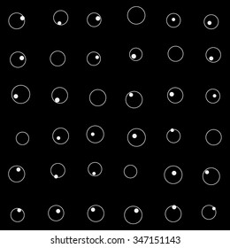 Pattern rounds. Monochrome minimal, geometric. Can be used as wrapping paper or texture for clothes.