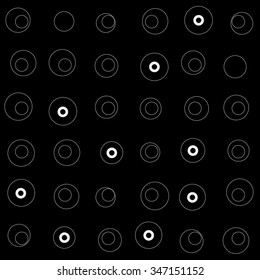 Pattern rounds. Monochrome minimal, geometric. Can be used as wrapping paper or texture for clothes.
