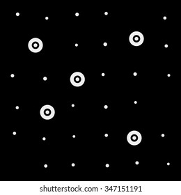 Pattern rounds. Monochrome minimal, geometric. Can be used as wrapping paper or texture for clothes.
