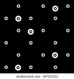 Pattern rounds. Monochrome minimal, geometric. Can be used as wrapping paper or texture for clothes.