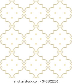 Pattern with royal lily. Seamless vector background. Floral ornament.