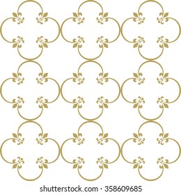 Pattern with royal lily. Seamless vector background.