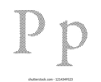 Pattern Russian Cyrillic Alphabet Letter R