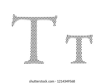 Pattern Russian Cyrillic Alphabet Letter T