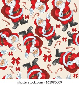 Pattern With Santa And Candy