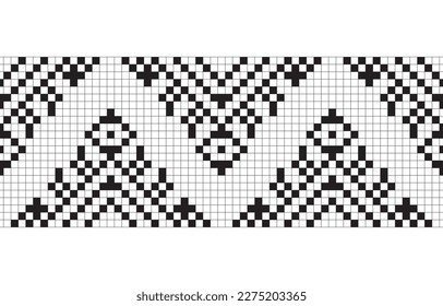 Pattern pattern sarong. Weaving. Handicraft. Fabric pattern. Grid. Square shape. ethnic motifs