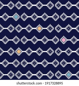 en el estilo escandinavo. adorno para la alfombra. rombos blancos sobre fondo azul. estilo de higge. Gráficos vectoriales.
