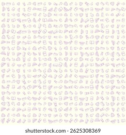 Pattern school icon vector stationery book education cute background design