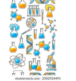 Pattern with science items. Medical concept image.