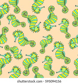 Pattern of sea horse.