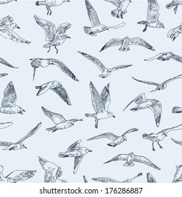 pattern of seagulls