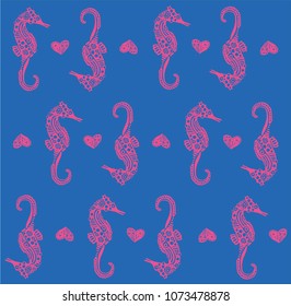 pattern seahorse cute