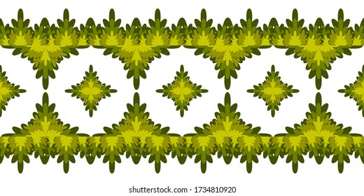 Pattern Seamless Abstract of green plants. Illustration Background vector