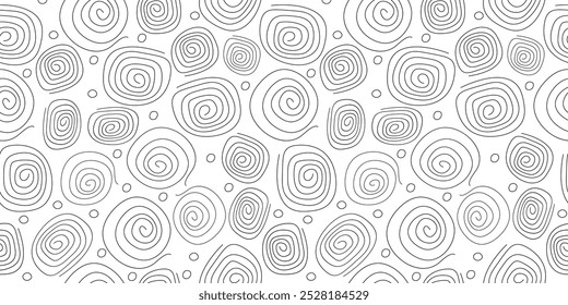 Pattern seamless abstract. Lines, circles, spirals. Abstract shapes, curls. Vector simple background.