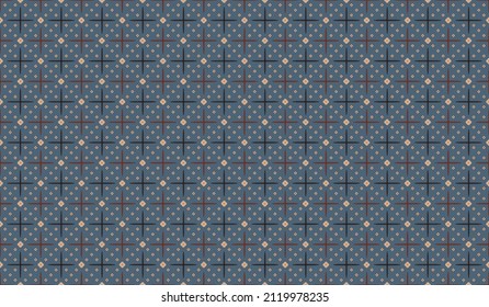 Pattern seamless abstract ornament texture surface. Simple  mini flower and cross stack for polo t-shirt, patchwork fabric, wrapping cloth, silk scarf, bandana,pants, skirts, cushions, bag