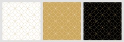 Pattern Seamless Abstract Star Background  Gold Luxury Color And Line. Geometric Line Vector Christmas Background

