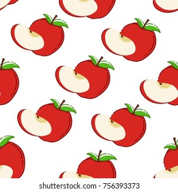 pattern seamless apple. vector background seamless