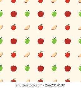 Muster nahtlos von Äpfeln Illustration Herbst Früchte einzelne Vektor