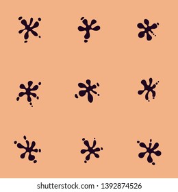 Pattern for seamless background colorful blots and drops black color on cream
