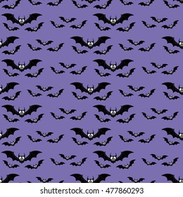 Pattern Seamless Background Cute Bats On Stock Vector (Royalty Free